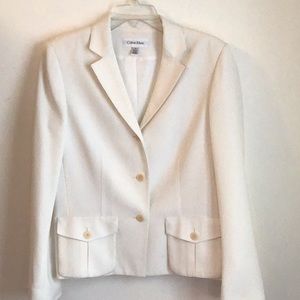 Calvin Klein size 12 off white jacket.